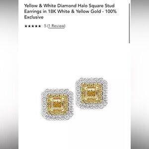 100% Authentic Yellow Diamond Studs